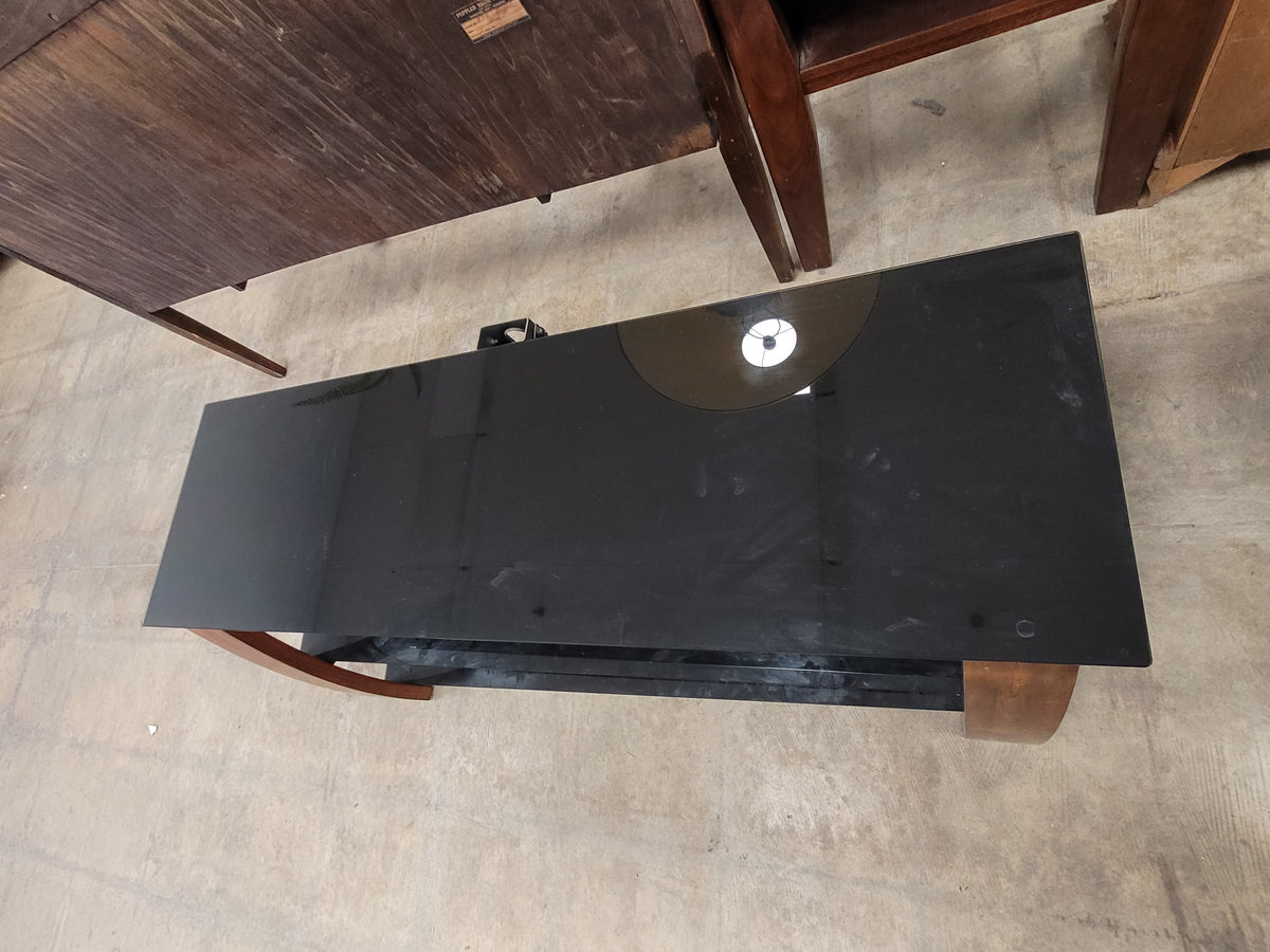 Transitional Tv Stand W/ Wood Frame