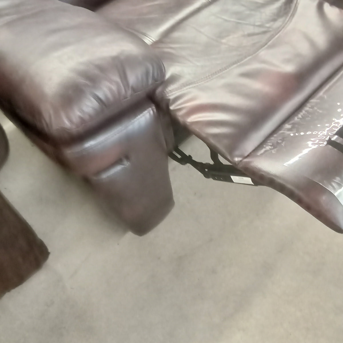 80"W Leather Recliner 3-Seat Sofa