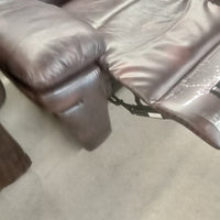80"W Leather Recliner 3-Seat Sofa