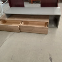 70"W Modern Two Tier TV Stand with Storage