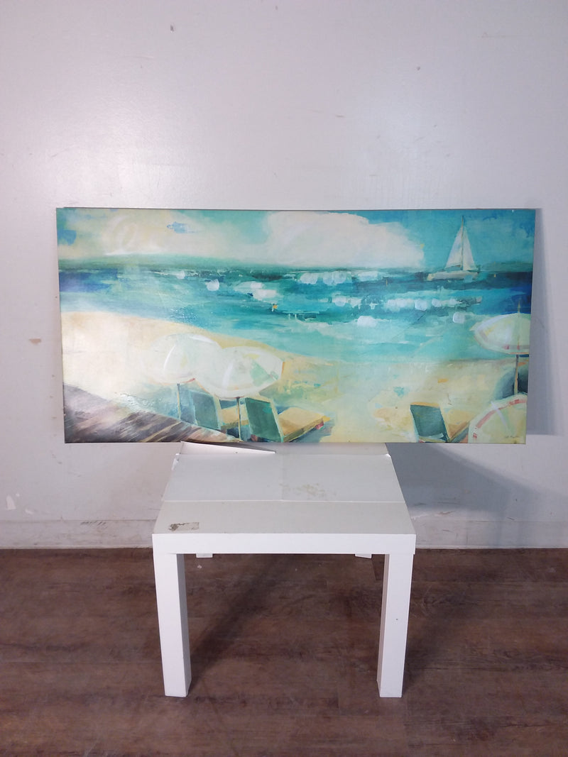 48" Wide Beach Scene Photo On Canvas
