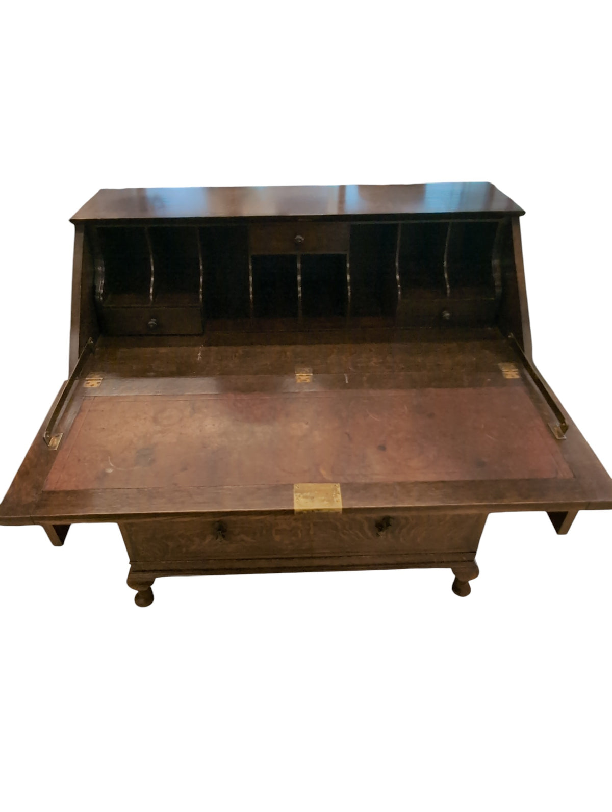 English Antique Secretary Desk - Tiger Wood