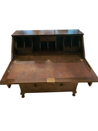 English Antique Secretary Desk - Tiger Wood