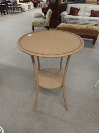 28"W Tan Woven Bistro Table