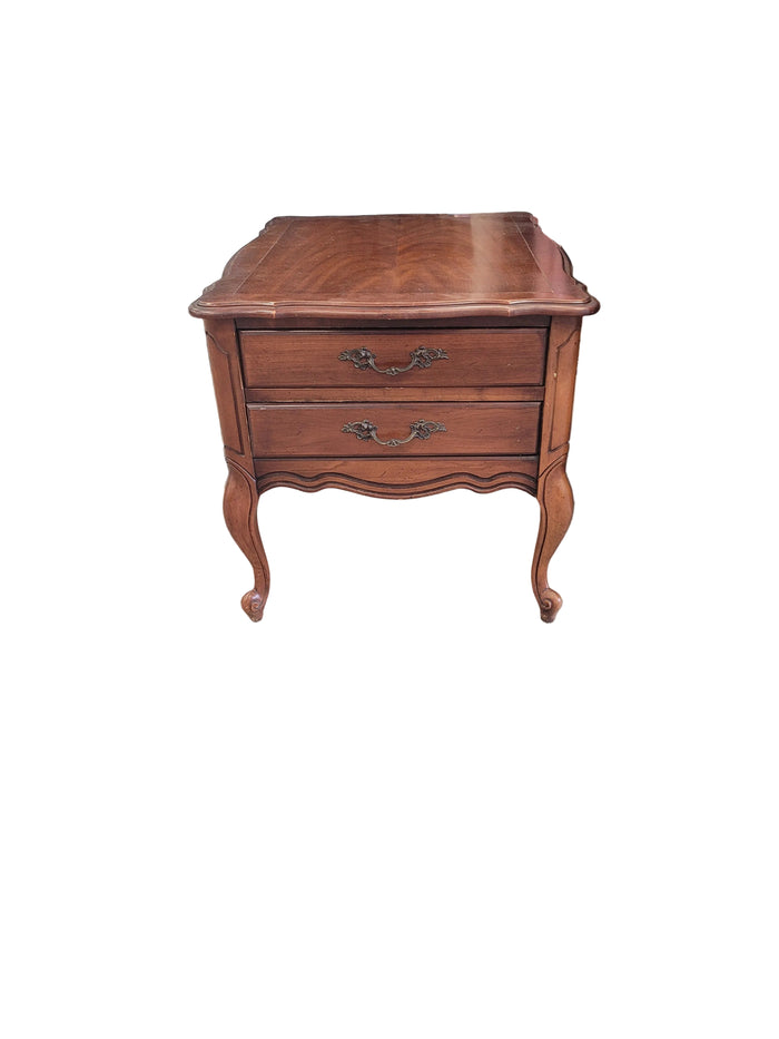 French Provincial Style 2-Drawer End Table