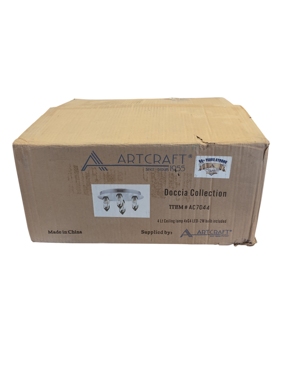 Artcraft Lighting Doccia 4-Light Flush Mount in Chrome