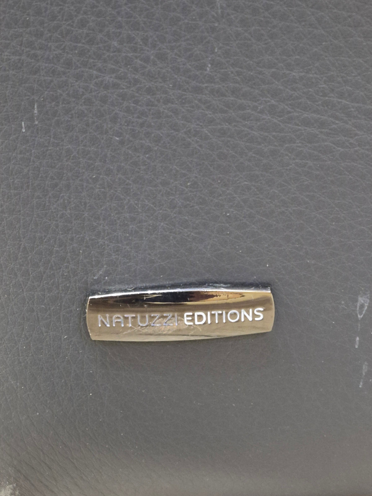 Natuzzi Edition Grey Leather Sofa