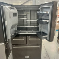 36"W French Door Fridge Freezer in Matte Black Stainless Steel