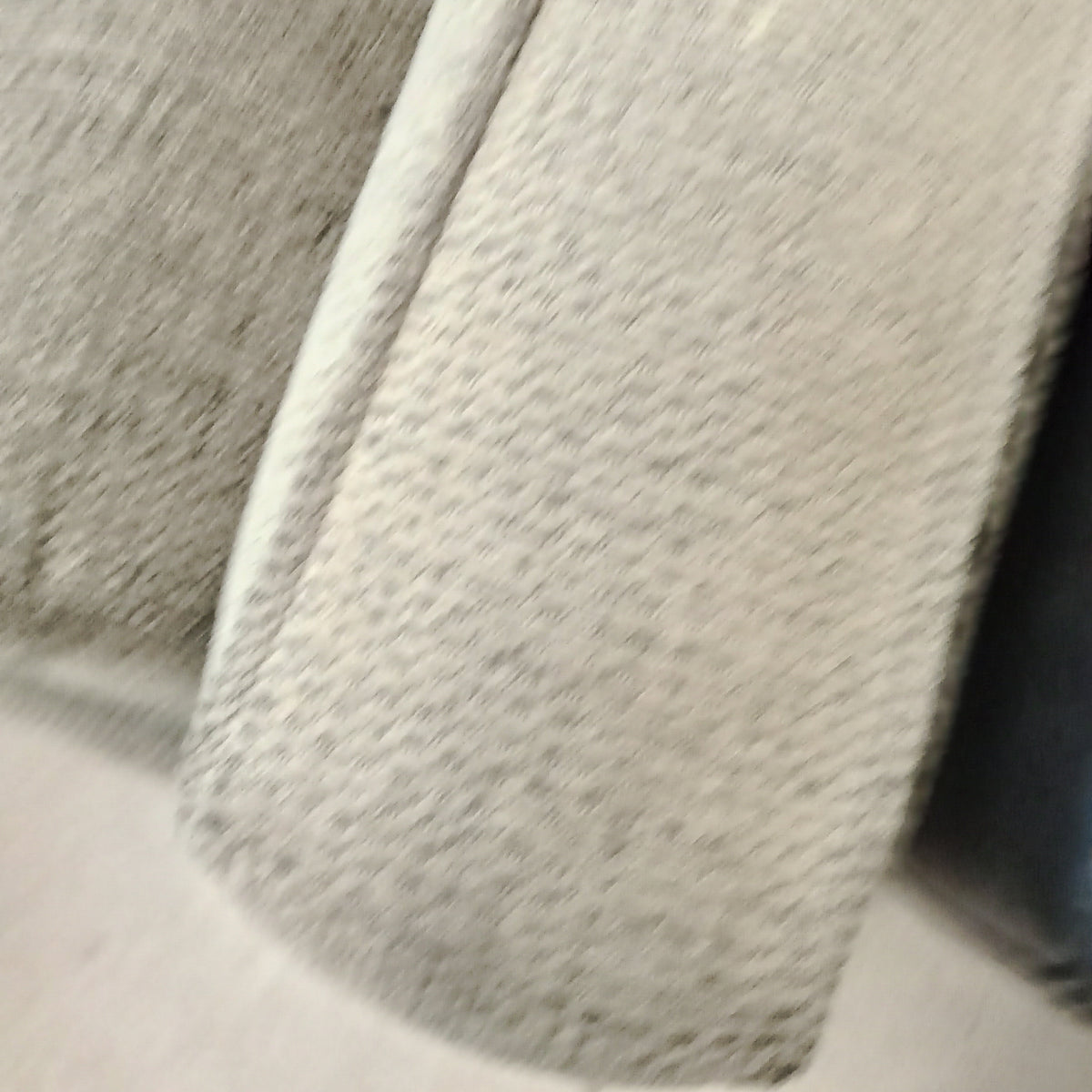 58"W Gray Fabric Love Seat