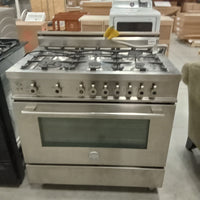 36"W 6-Burner Gas Stove in Stainless Steel