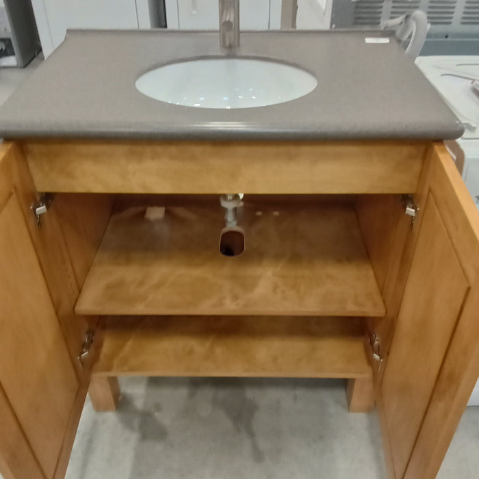 34"W Bathroom Vanity with Stone Top and Sink