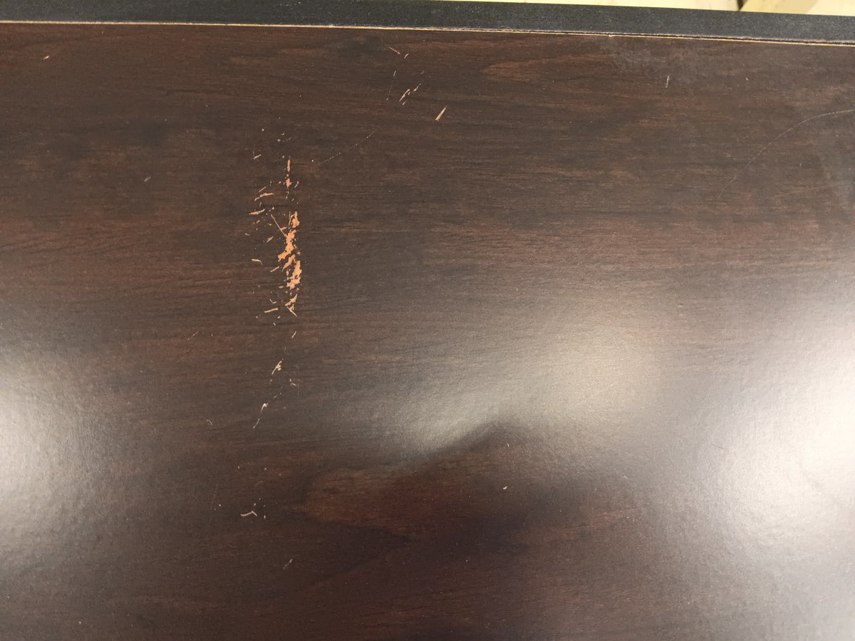 Dark Wood Media Console & Credenza