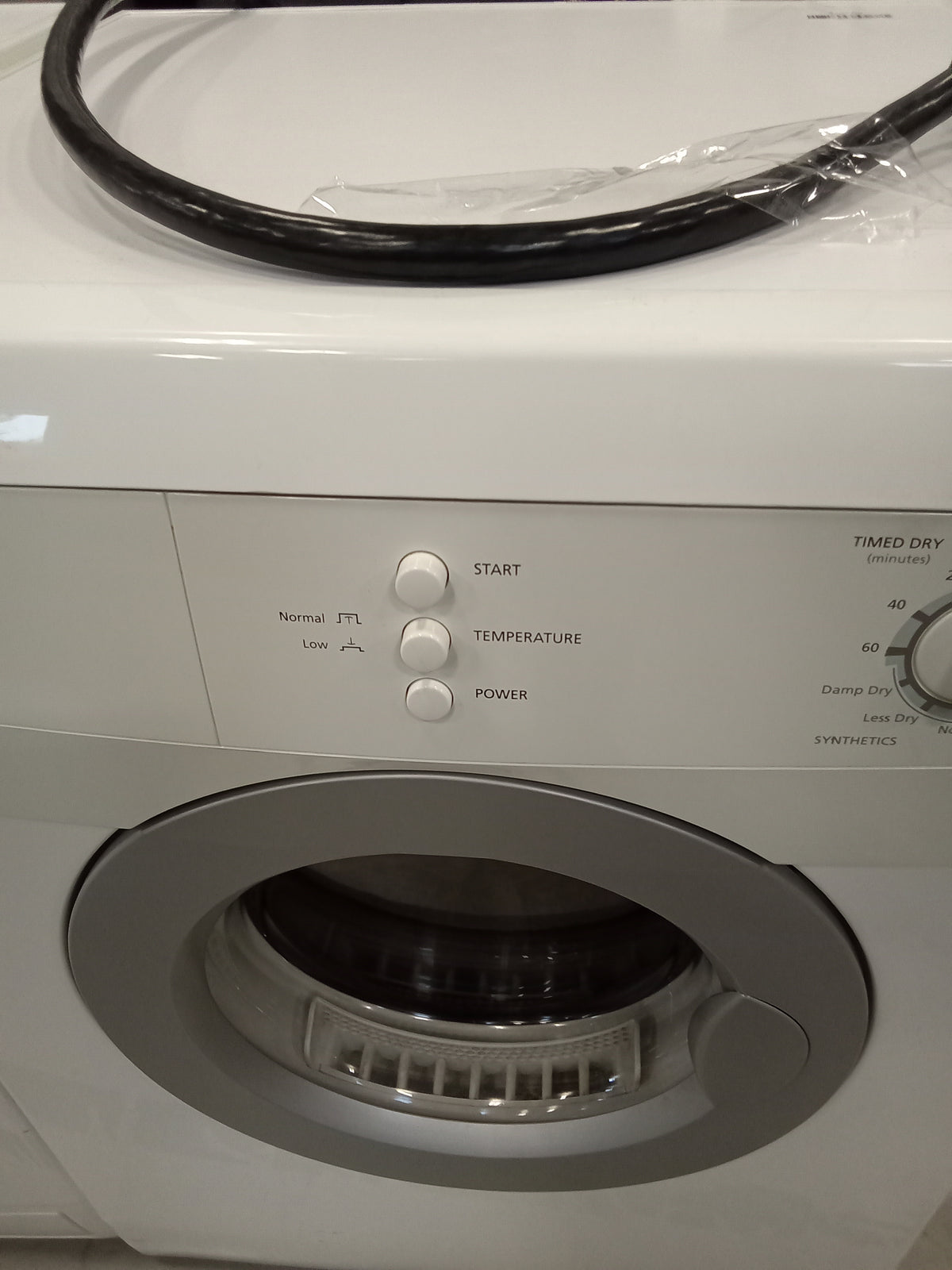 27"W Front Load Electric Dryer in White