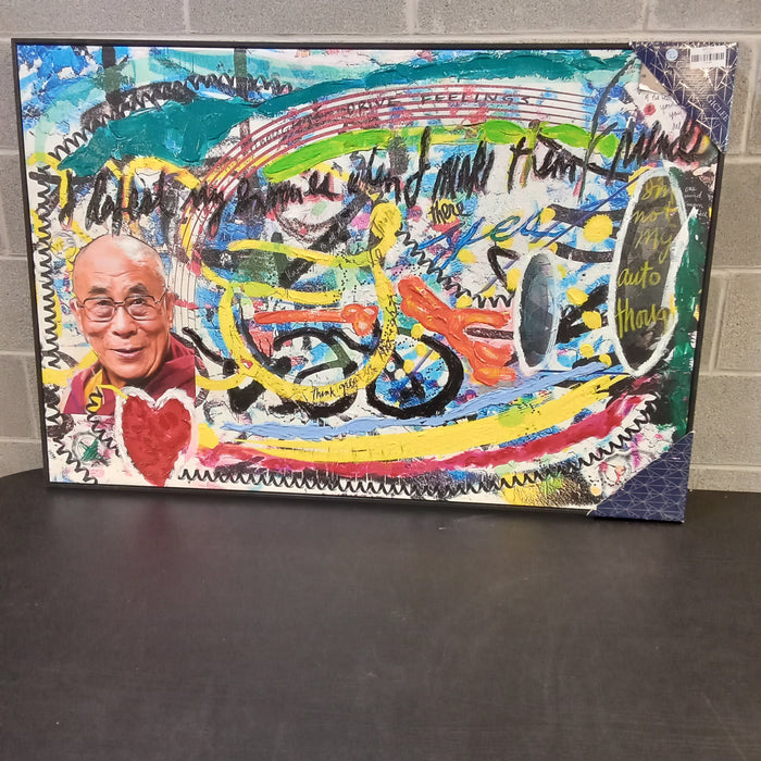 49"W "Dalai Lama" Framed Poster