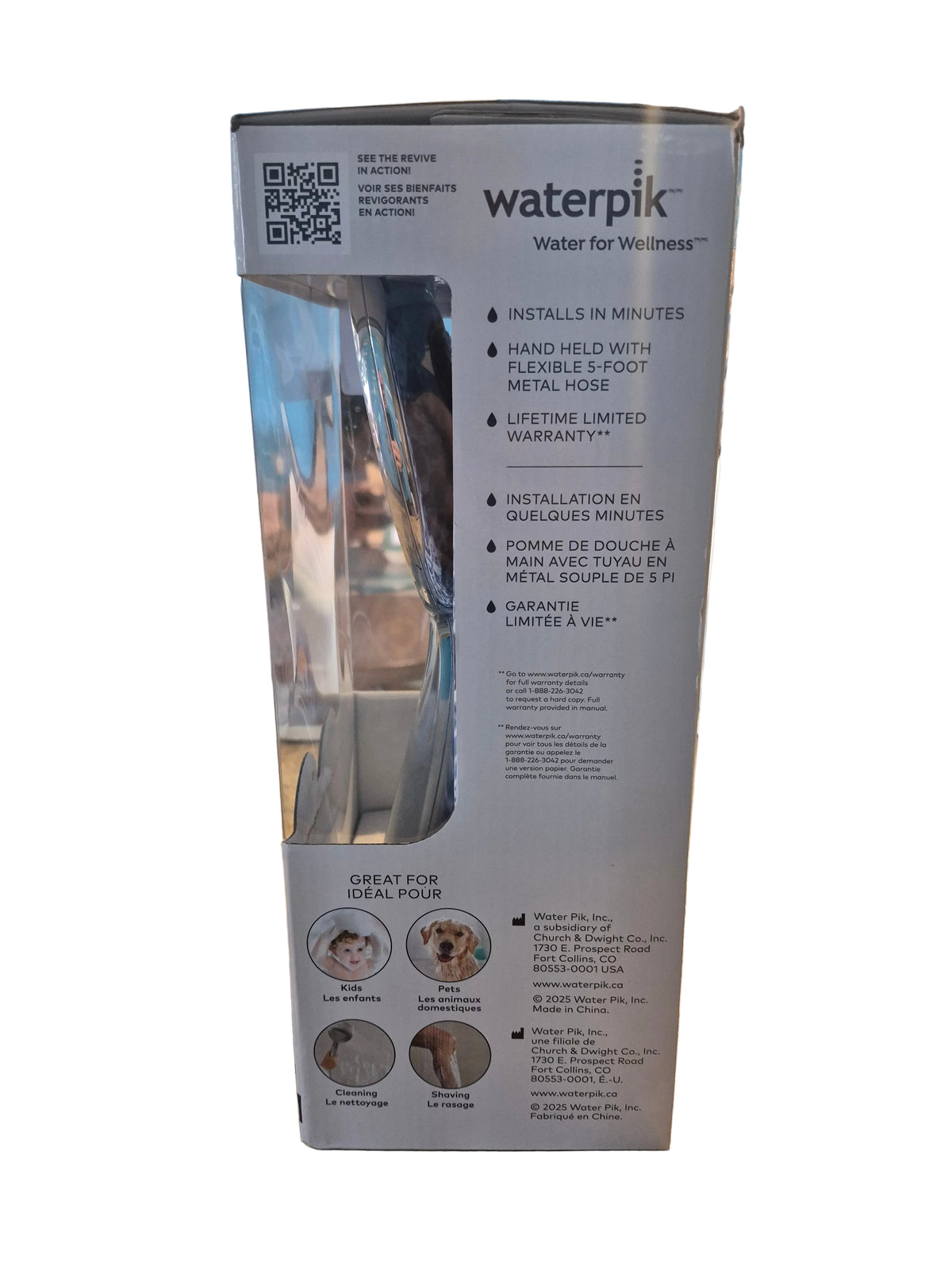 Waterpik Revive 5-Setting Handheld Shower Head with Powerpulse