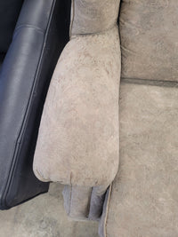 Beige Upholstered Wingback-Style Armchair