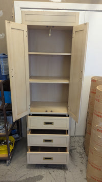 25"W Mid-Century Wooden Filing Cabinet