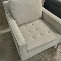 33"W Armchair in Gray Fabric