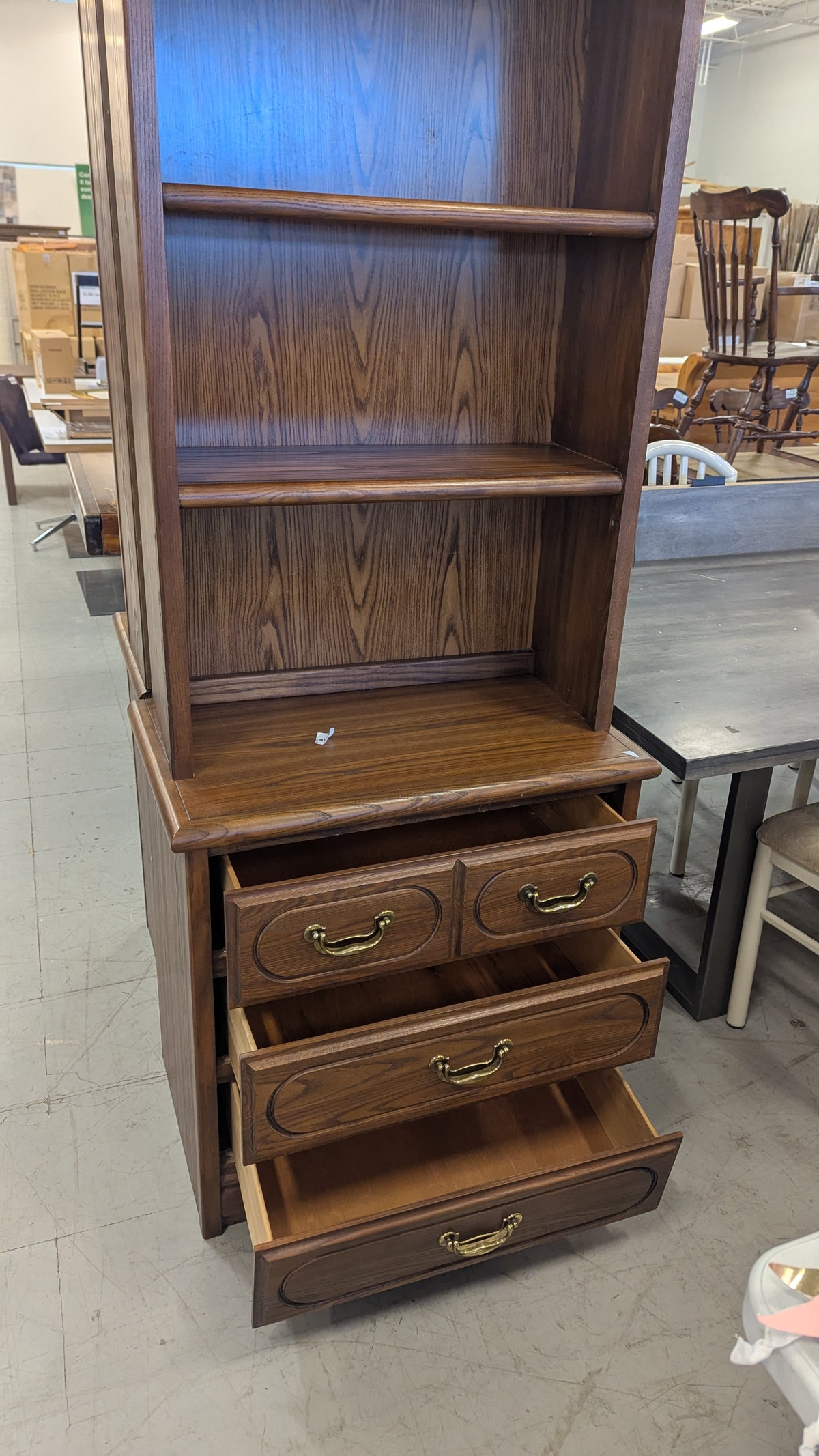 29.5"W Shelving unit w/ 3 Drawers