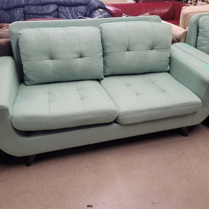 67"W 2-Seat Love Seat in Seafoam Green
