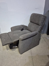 Grey Upholstered Power Recliner / Lift Chair