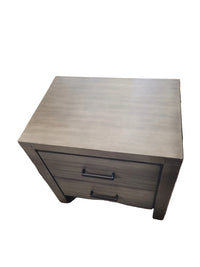 Modern 2 Drawer Nightstand W/Wood Grain Finish