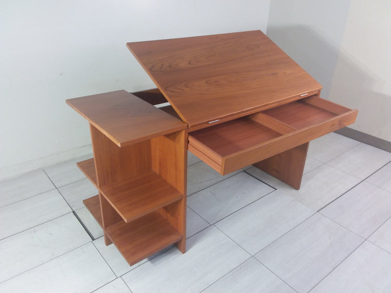 Danish A.B.J. Teak Drafting Desk