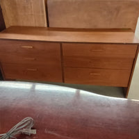 60"W Teak 6-Drawer Dresser