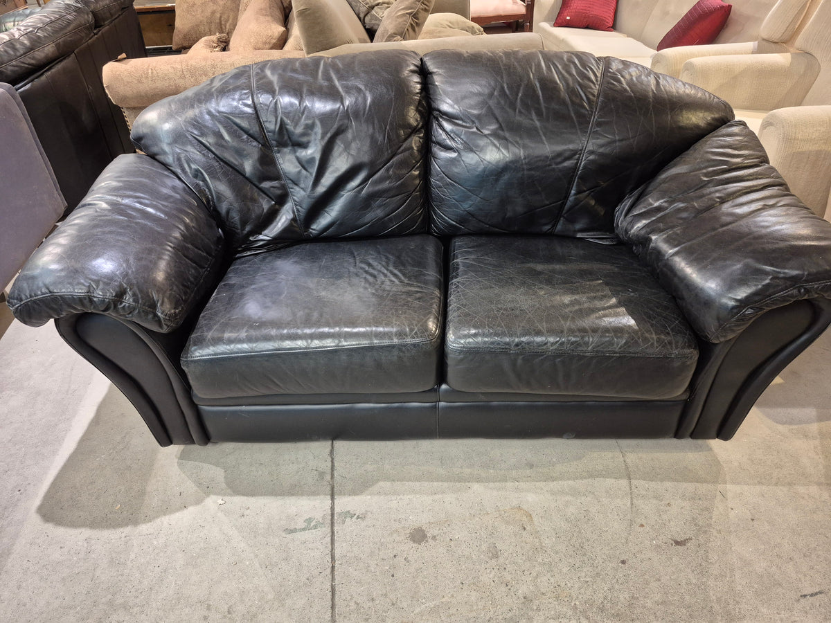 Black Leather Loveseat