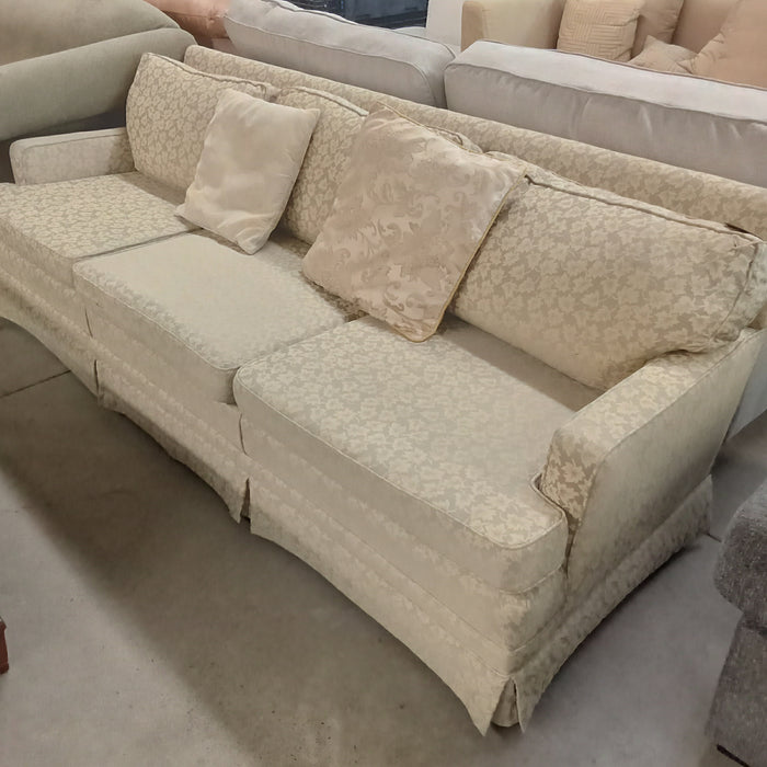 84"W 3-Seat in Sofa in Maple Leaf Motif Fabric