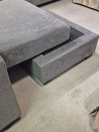Large Grey Fabric Sectional