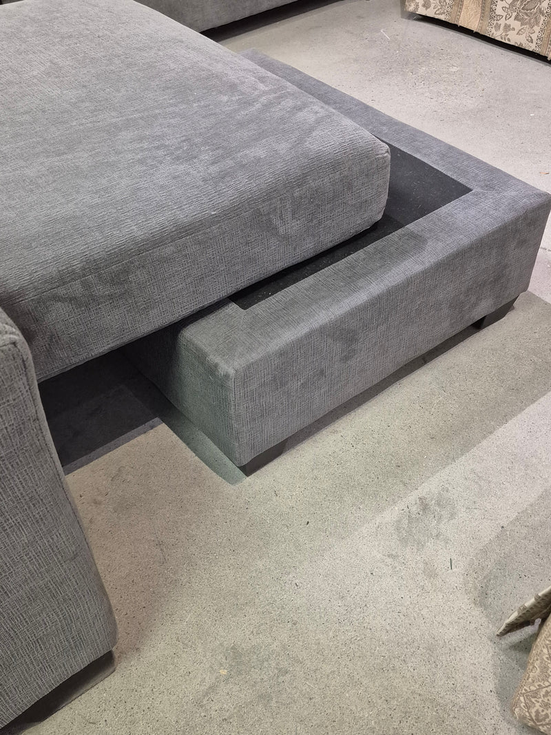 Large Grey Fabric Sectional