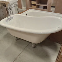 60"W Claw Foot Freestanding Bath Tub - White