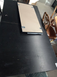 37.5"W Black Dining Table