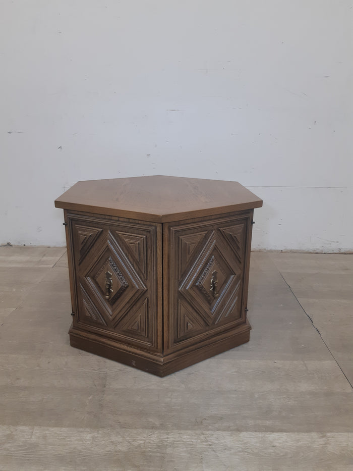 Solid Wood Hexagon Side table
