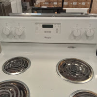 30"W White 4-Burner Electric Stove