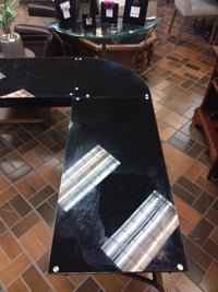 Dark L-Shaped Office Desk
