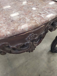 Ornate Marble-Top Coffee Table