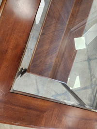 Walnut 2 Tier Coffee Table with Glass Insert