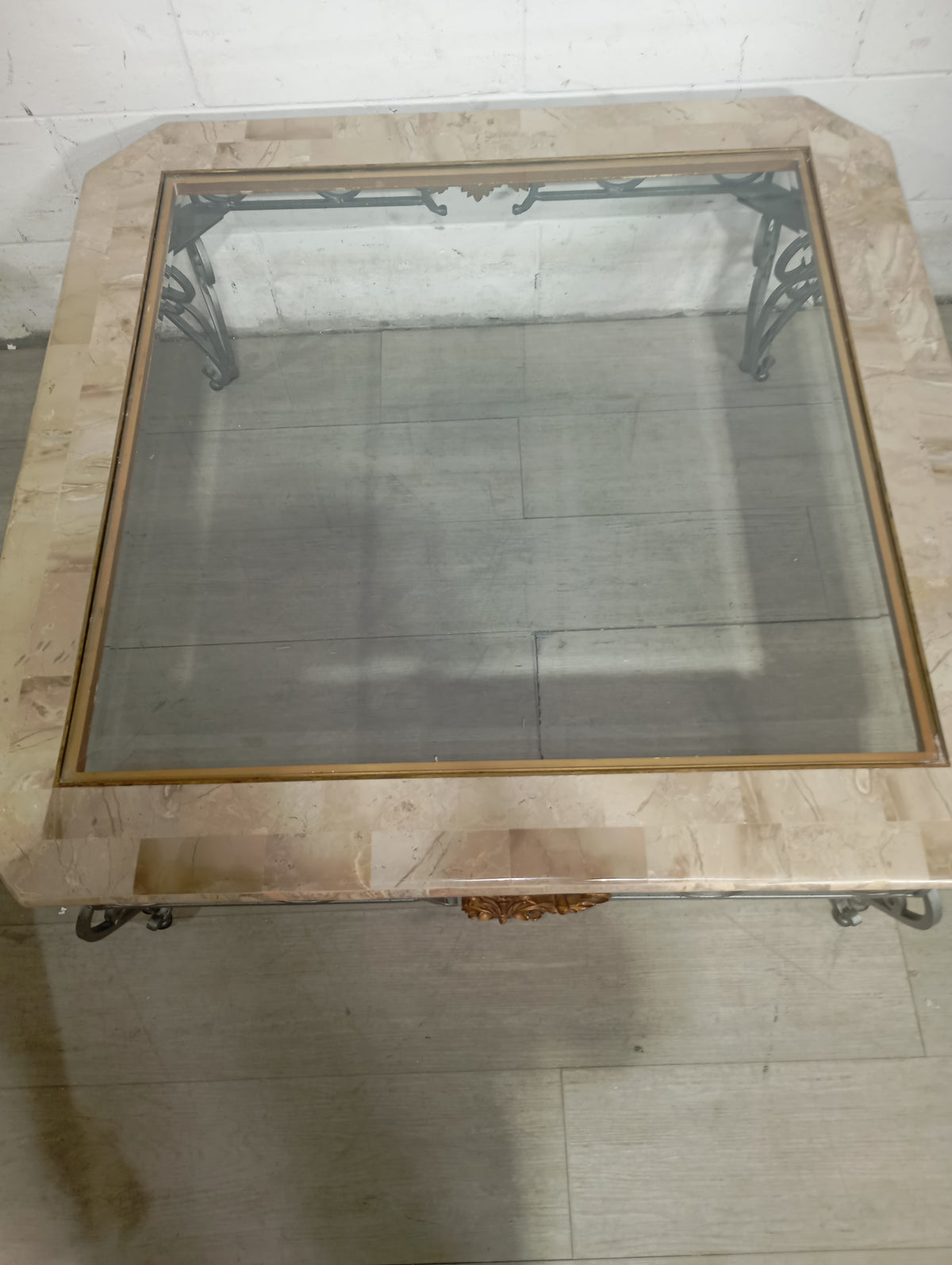 Beautiful Glass and Marble Top Coffee Table