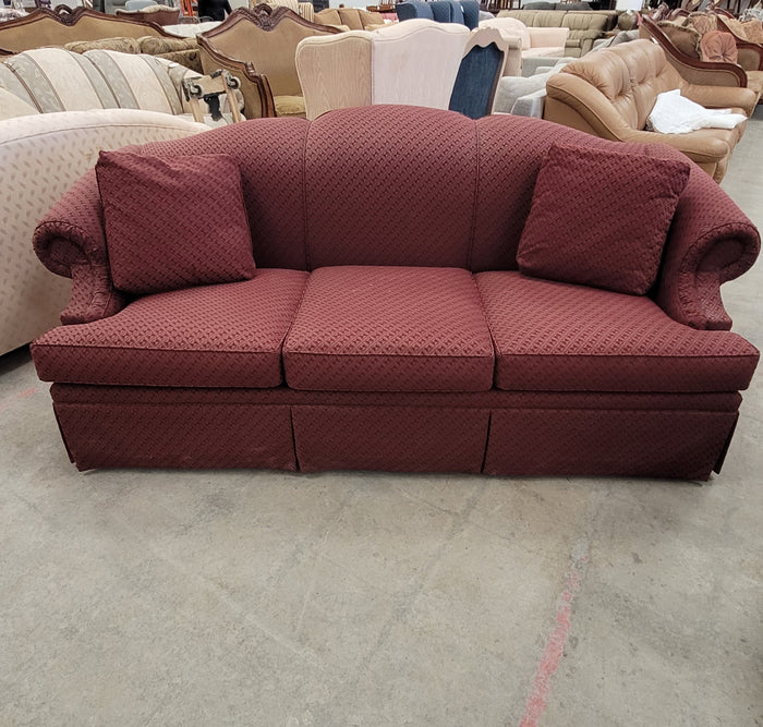 Maroon Red 3-Seater Sofa