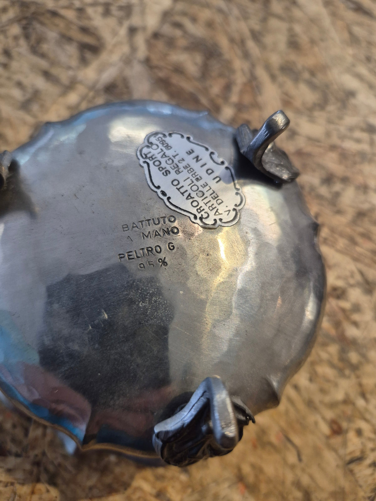 Vintage Pewter Incense Bowl with Lid