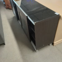 71"W TV Stand with Storage in Black