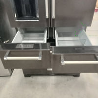 36"W French Door Fridge Freezer in Matte Black Stainless Steel