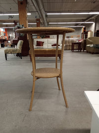 28"W Tan Woven Bistro Table