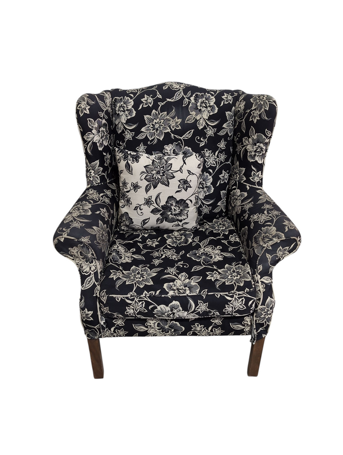 Black Wingback Chair