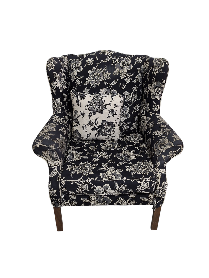 Black Wingback Chair