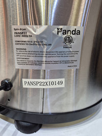 Panda 3200 rpm Portable Spin Dryer 110V/22lbs Stainless Steel