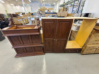 Set of 21 Kitchen Cabinets in Dark Brown