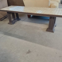 60.5"W Coffee Table with Tiled Top